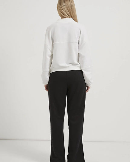 Jogginghosen für Damen mit Herzstickerei schwarz/weiß