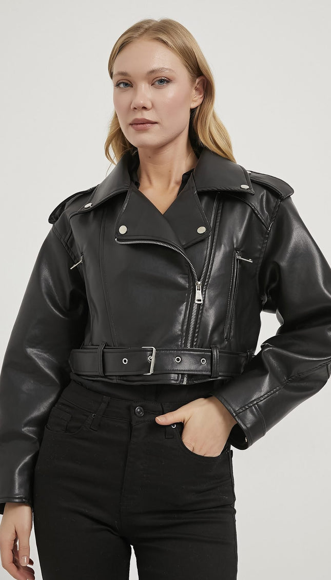 Damenjacke aus Kunstleder