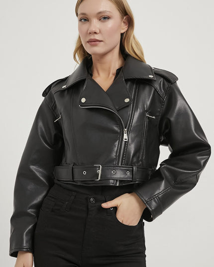 Damenjacke aus Kunstleder