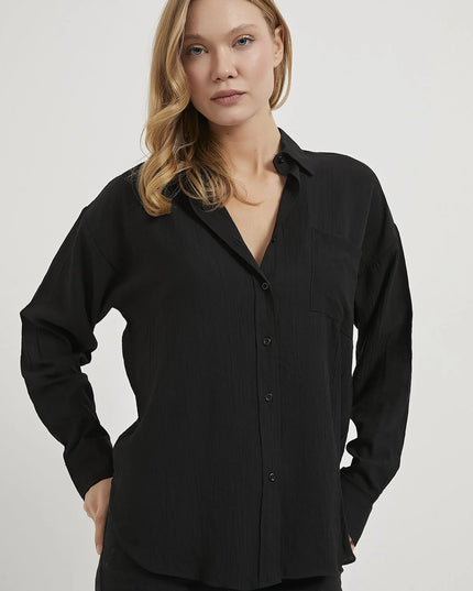 Strukturiertes Damenhemd