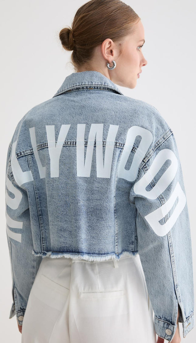 Damen-Crop-Jeansjacke