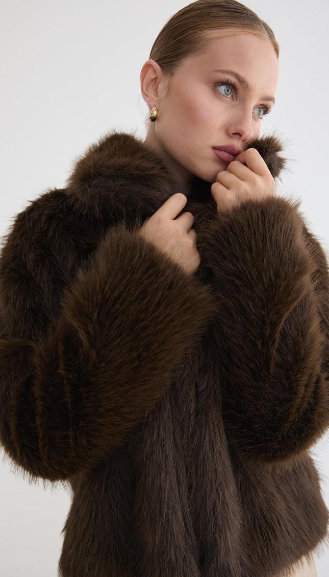 Elegante Damenjacke aus Kunstpelz