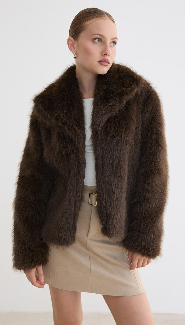 Elegante Damenjacke aus Kunstpelz