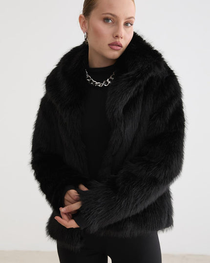 Elegante Damenjacke aus Kunstpelz