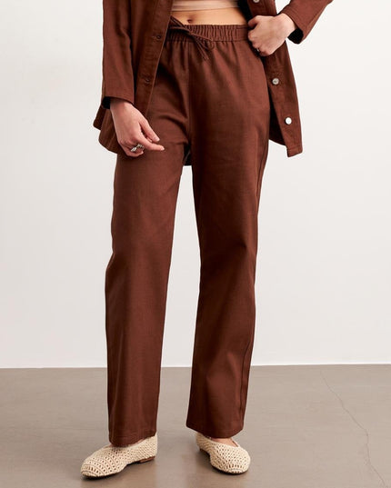 Gabardinenhosen mit elastischer Taille