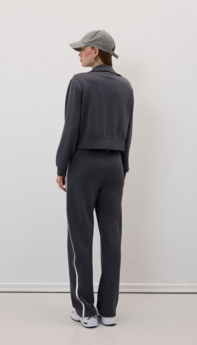 Damen‑Zipjacke mit Kontraststreifen