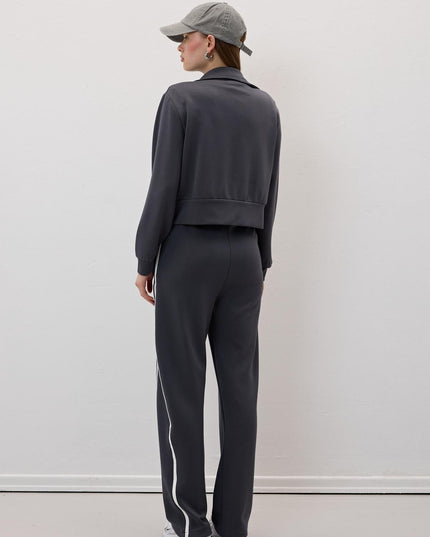 Damen‑Zipjacke mit Kontraststreifen