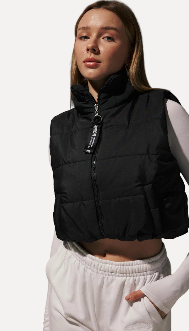 Damen‑Steppweste mit Reißverschluss