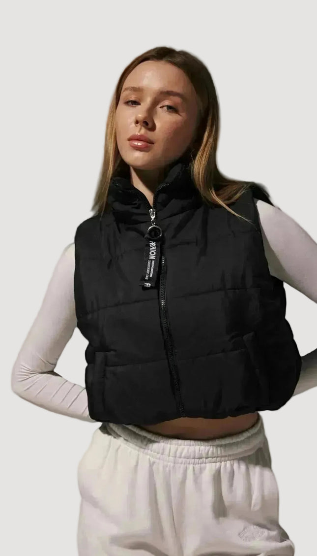 Damen‑Steppweste mit Reißverschluss